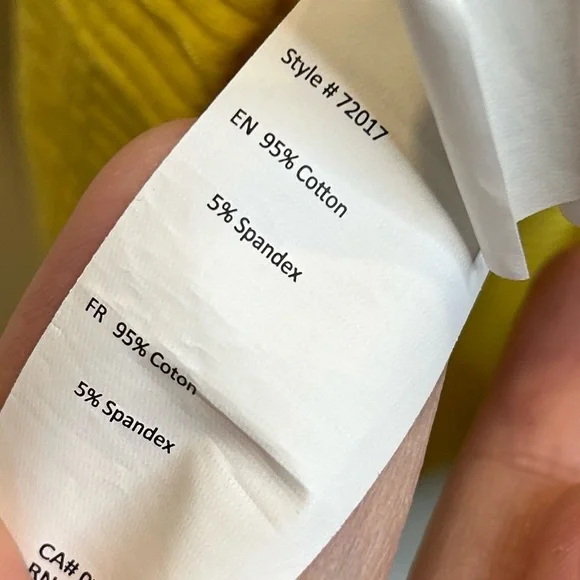 ☀️ 3/$15 SWS Basic Yellow Ribbed Stretch Tank Top - Picture 5 of 5